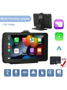 7 Inch Screen MP5 Portable Smart Player Auto Voice Control With 32G Memory Card - Black - View 1