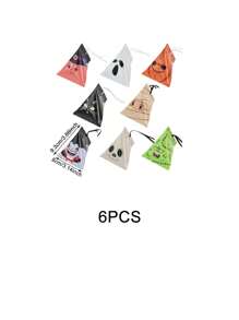 8入組萬聖節主題禮品包裝盒,三角幽靈和有趣表情 - 彩色 - 查看 4