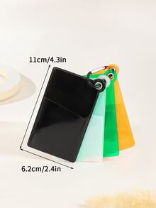 4 Piezas, Soporte Claro Para Tarjeta Multifunctional Para Viajes Al Aire Libre Con Diseño Simple, Material Abs Y Diseño De Hebilla - Multicolor - Ver 3