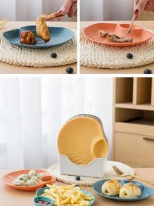 2pcs Shell Design Random Color Plate - Multicolor - View 3