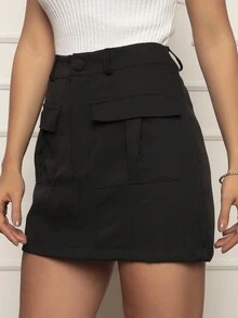 Women Skirts - màu đen - Xem 3