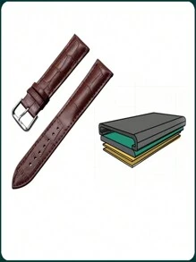 Dây đeo đồng hồ Phụ kiện đồng hồ - màu nâu - Xem 5