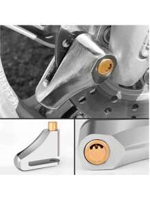 Waterproof Padlock Motorcycle Disc Brake Safety Lock Vmingo - Silver - View 3