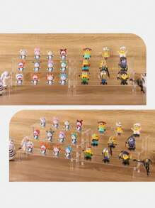 1 Pièce De 30*10cm Étagère De Rangement De Jouets Autoportante En Acrylique À Échelle Multi-couches En Option, 30*10cm Étagère De Rangement À Échelle Acrylique À Affichage De Boîte Aveugle En Option À Buts Multiples Avec Affichage À La Main