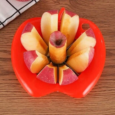 半件可重复使用苹果去核器和切片器 - 创意水果切刀，适用于厨房小工具和用品