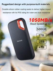 SANDISK SanDisk E61 Portable External SSD 1050MB/S 1TB Hard Drive USB 3.2 HD Solid State Drive For Laptop Desktop