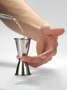 Stainless Steel Double Sided Jigger Shot Glass Ounce Cup Measuring Cup For Bar Cocktail Making - Silver - View 5