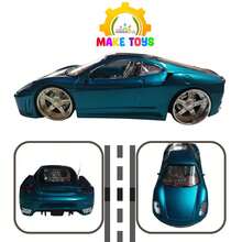 Carrinho de Controle Remoto Carro Ferrari Perfect + 3 Pihas + 1 Bateria - Azul - Visão 5