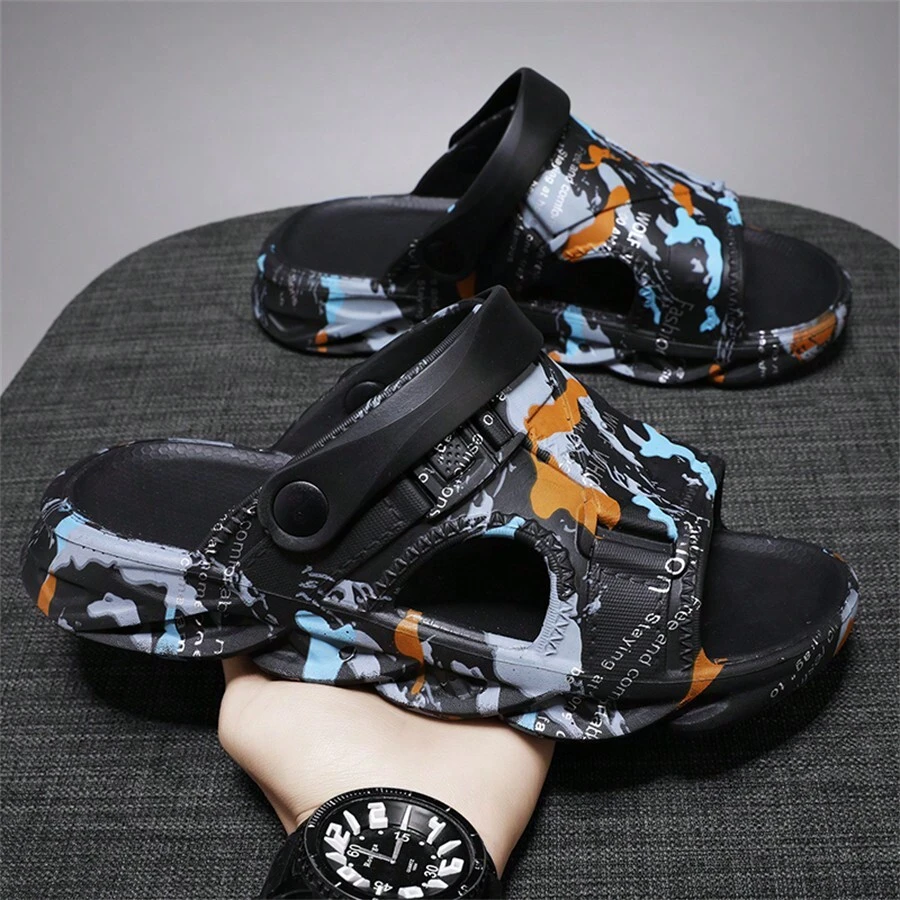 Men's Indoor/outdoor Slippers - Black - View 1