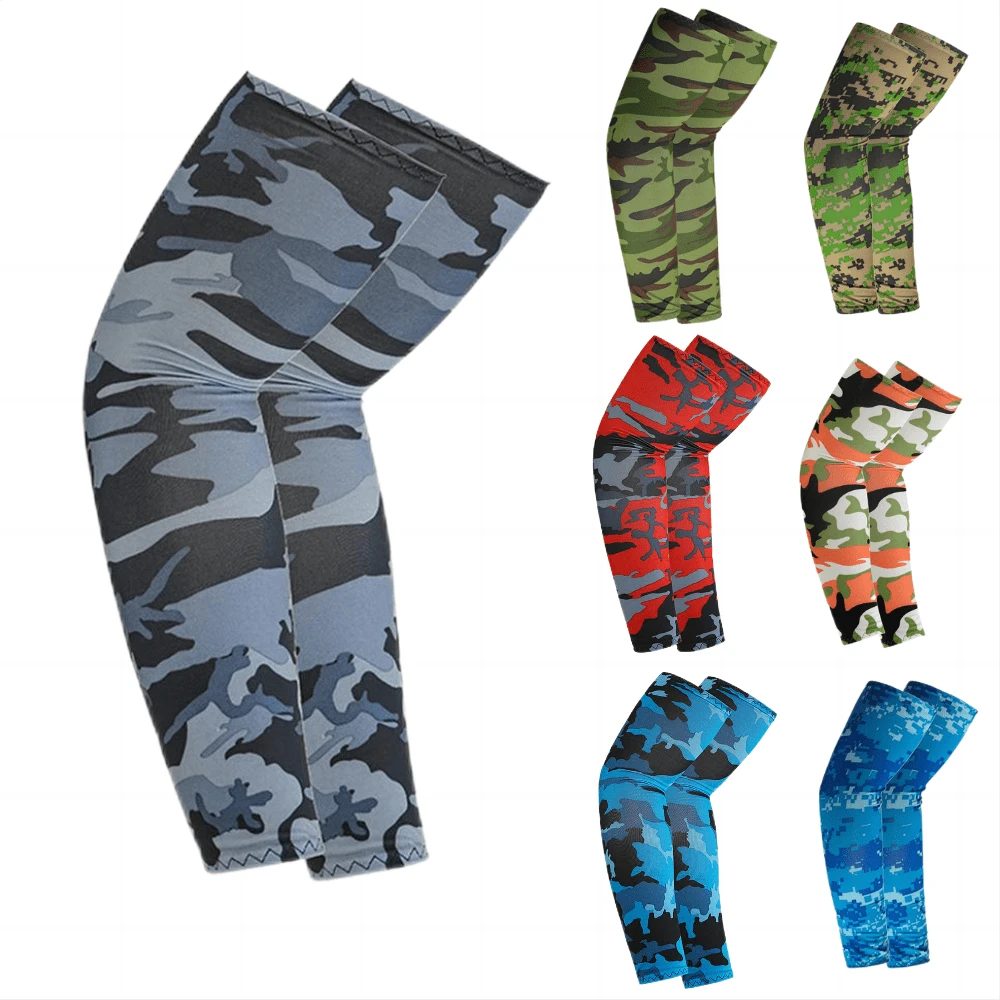 Mangas de protección solar anti-UV transpirables y refrescantes para brazos, conjunto de 1 par de mangas de protección solar para montar en bicicleta y deportes al aire libre como senderismo y viajes - Multicolor - Ver 1