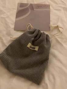 帶有字母貼花裝飾的鍵迷你短襪,適用於婚禮糖果袋配件拉線袋,禮品袋,好東西袋,聚會袋裝糖果 - 灰色 - 查看 6