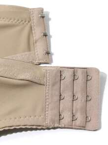 Parifairy 1入組加大尺碼女士純色彈性超薄鋼圈內衣，日常穿著 - 卡其色 - 查看 8