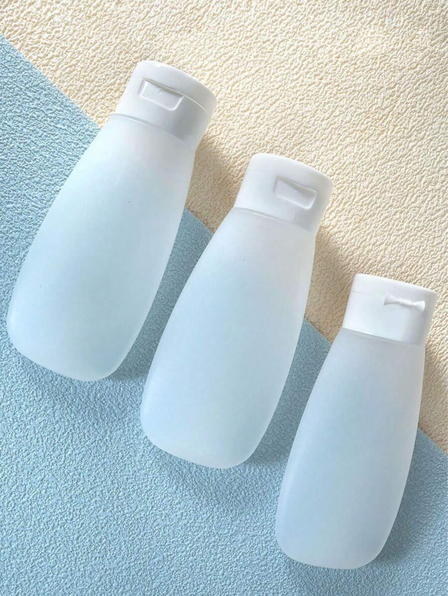 3 件/組 60 毫升旅行瓶套裝,pe 材質便攜式洗髮精瓶帶翻蓋,擠壓乳液瓶旅行瓶套裝可補充洗髮精、沐浴露、沐浴露、液體、乳液分瓶旅行必備品