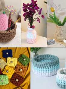 1pc T-shirt Yarn Cloth Strip Pink Knitting Yarn For Handmade Diy Crochet Projects - Pink - View 2