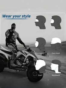 Sun Protective Anti UV 1pc Outdoor Cycling Headgear Windproof, Sunscreen, Sandproof Face Mask Suitable For Outdoor Cycling, Skiing With Good Protection Ski Mask,Suitable For Cycling,Riding Motorcycle And Skiing - Light Grey - View 6