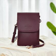 BOSTANTEN Leather Small Crossbody Bags for Women Designer Cell Phone Bag Wallet Purses Adjustable Strap - 酒紅色 - 查看 1
