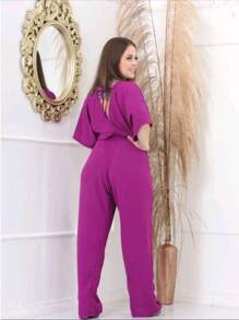 Women Jumpsuits - Màu Hoa hồng đỏ - Xem 2