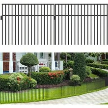 Homnibu Animal Barrier Fence 24*15 Inch No Dig Decorative Garden Fencing 2 Pack For Dog, Rabbit Metal Wire Panel For Outdoor Patio, Yard, Lawn - màu đen - Xem 1