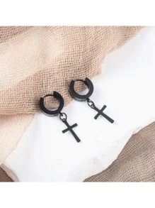 Orecchini Ins europeo & americano alla moda hip hop stile semplice incrociato