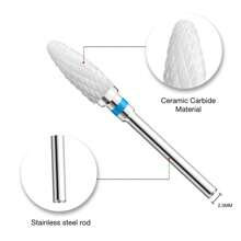 Tctjymt-5pcs Ceramic Corn Design Nail Drill Bit Set For Acrylic Gel Nail Polishing, 5pcs With Different Teeth Density, Suitable For Both Beginners And Professionals