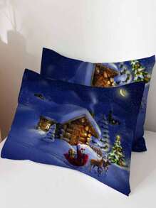 3pcs Christmas Themed Carriage Bedding Set - Cartoon - View 4