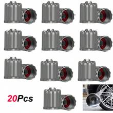 20/50入組輪胎氣閥塵蓋幹線帽-通用塑料輪胎帽,適用於自行車,汽車,卡車,摩托車等車輛 - 灰色 - 查看 14