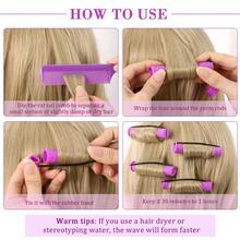 30 Pieces Cold Perm Hair Rollers Wave Rod Hair Perm Rods Perming Rods Curlers - Purple - View 5