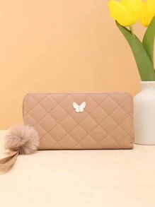 محفظة للنساء 2023 موضة جديدة برسم نمط الفراشة بطرز حول الحافة ، نحيفة جداً وبسيطة ، قابلة للحمل مناسبة لموظفات المكاتب والطالبات وأعمال النساء، تصلح كهدية أعياد ميلاد وعيد الحب وأعياد أخرى، محفظة ذات طابع رسمي وكاجوال مناسبة للنساء