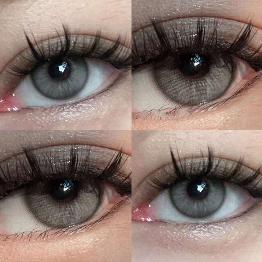 EYESHARE 1 Pair Gray Iceblue Color Contact Lens For Eyes Makeup Beauty Yearly Use 14.2mmhalloween Costume Cosplay