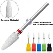 Tctjymt-5pcs Ceramic Corn Design Nail Drill Bit Set For Acrylic Gel Nail Polishing, 5pcs With Different Teeth Density, Suitable For Both Beginners And Professionals