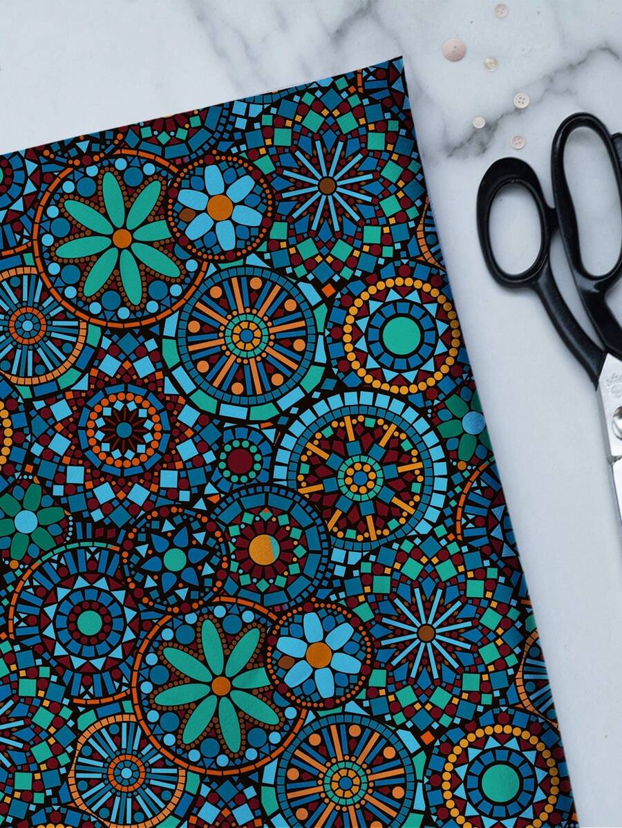 Blue-green Bohemian Style Diy Fabric, Handcraft Material - Multicolor - View 1