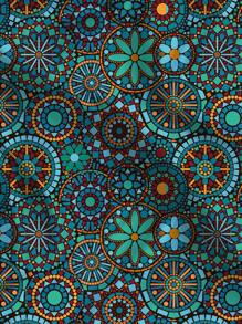 Blue-green Bohemian Style Diy Fabric, Handcraft Material - Multicolor - View 2