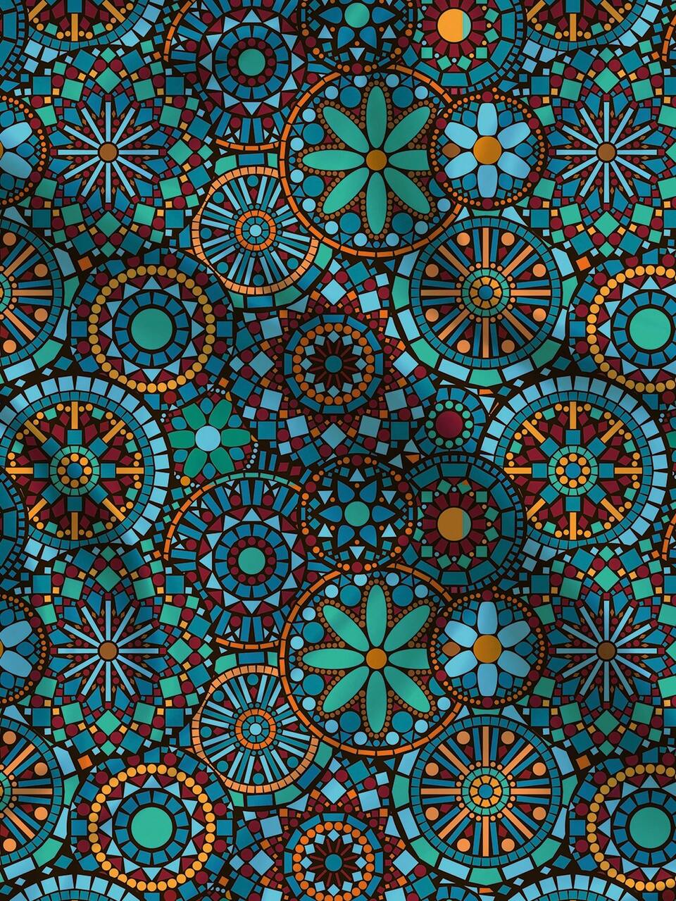 Blue-green Bohemian Style Diy Fabric, Handcraft Material