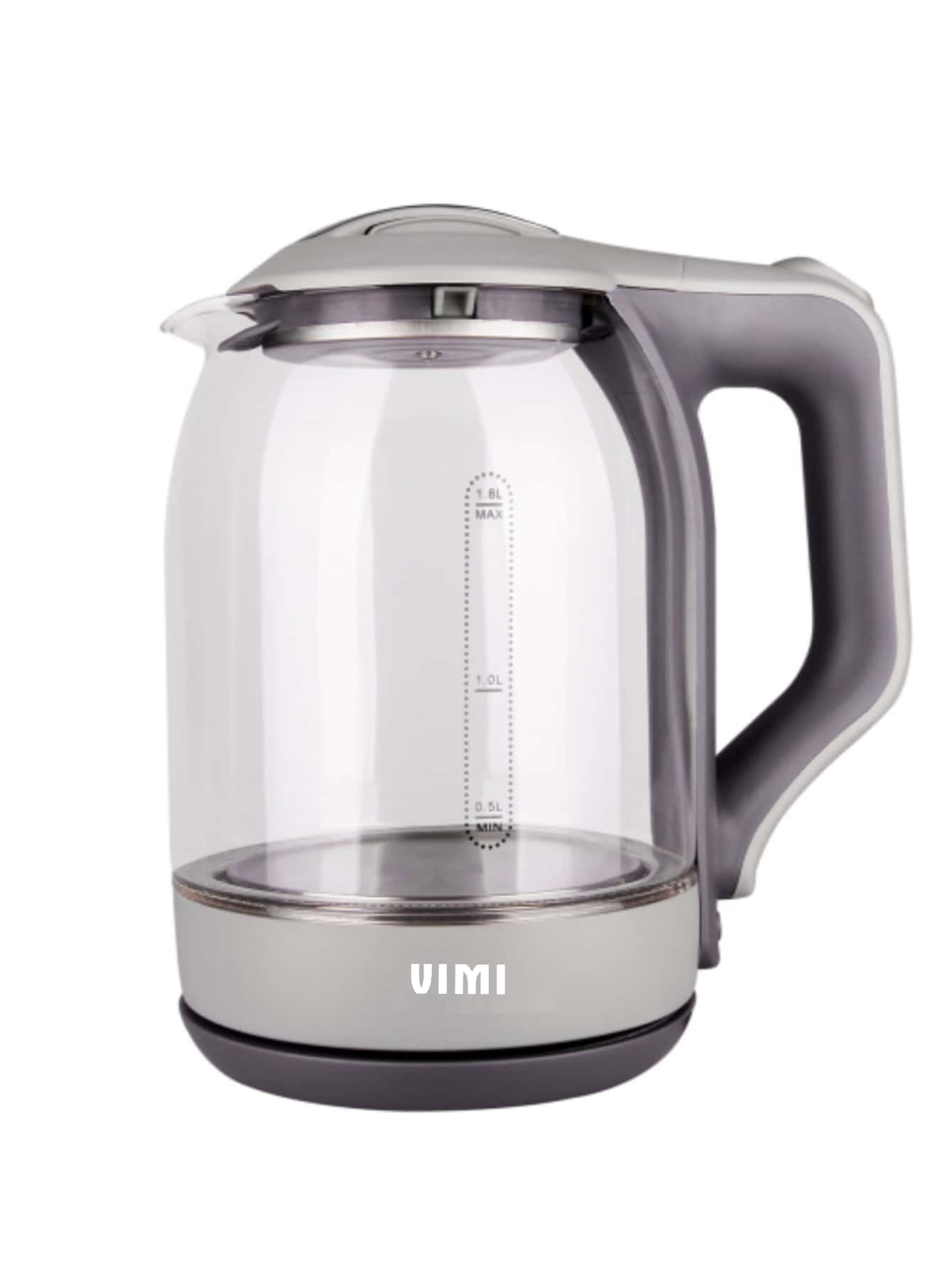 Tetera Eléctrica De Cristal Con Luz Led Capacidad De 2 Litros Hervidor De Agua - Gris - Ver 1