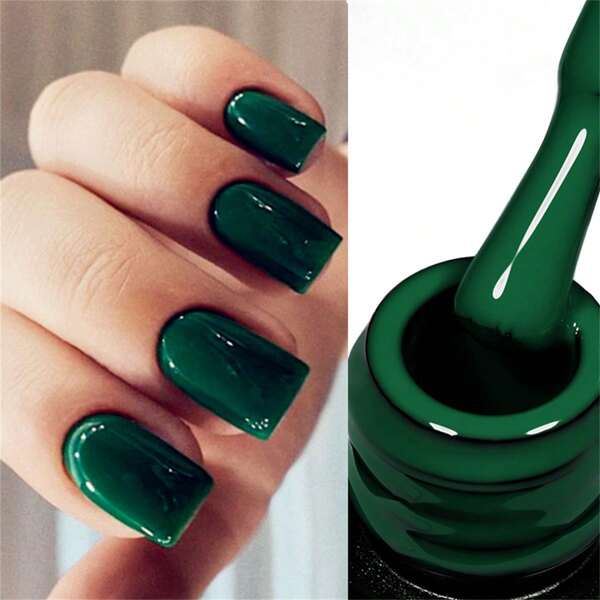 7 ml Vernis à ongles gel pour Noël, vernis à ongles gel vert, vernis semi-permanent, colle à ongles, gel UV LED, fournitures pour manucure, design d'art des ongles, décoration DIY pour la maison et le salon, cadeau pour femmes pour la Saint-Patrick