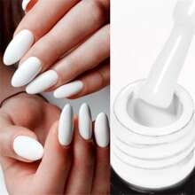 MEET ACROSS 7ml White Color Nail Gel Polish Nail Supplies Vernis Semi Permanent Nail Art Manicure Soak Off LED UV Gel Nail Varnish
