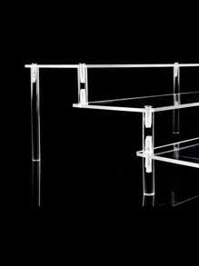 1 Pièce De 30*10cm Étagère De Rangement De Jouets Autoportante En Acrylique À Échelle Multi-couches En Option, 30*10cm Étagère De Rangement À Échelle Acrylique À Affichage De Boîte Aveugle En Option À Buts Multiples Avec Affichage À La Main