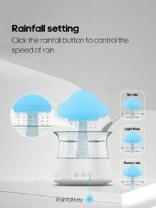 kinscoter 1入組usb 300ml雨雲空氣加濕器精油香薰機,白色,無水智能安全斷電,適用於家居客廳房間使用 - 白色 - 查看 3