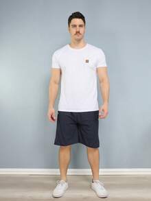 Men Shorts - Màu xanh hải quân - Xem 4