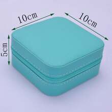 1入組迷你便攜首飾盒,項鍊和圓環收納,旅行多功能收納盒,ins風格 - 黑色 - 查看 3