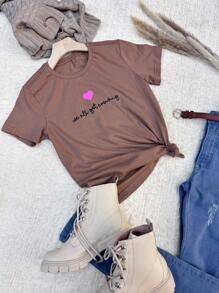Women T-Shirts - 巧克力棕 - 查看 3