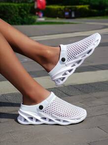Women's Breathable Mesh Beach Sneakers, Summer Anti-Sweat Casual Sports Shoes - White - View 2