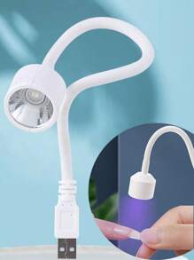 美甲灯 USB 双光源 UV LED 灯便携式紫光快速固化迷你指甲烘干灯快速干燥凝胶和所有 UV 指甲灯迷你可弯曲 USB 指甲烘干机可折叠 UV LED 灯用于指甲凝胶抛光干燥胶指甲干燥灯美甲美甲工具 - 白色 - 查看 2