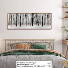 1pc, No Frame, Horizontal Large Size Canvas Wall Art For Bed Headboard Decoration, Home Decor, Living Room Wall Decor, Bedroom, Entrance, Office, Printed With Micro-jet Technology On Canvas Material, Ideal As A Gift With Clear And Freely Matchable Pictures, Oil Paint Artistic Technology, No Smell, 3 Sizes Available - 11 Quiet woods after snow - View 2