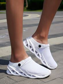 Women's Breathable Mesh Beach Sneakers, Summer Anti-Sweat Casual Sports Shoes - White - View 4
