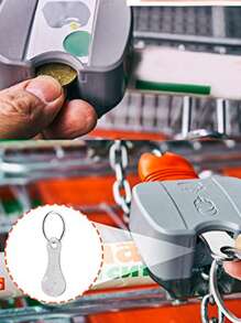 1pc Simple Style Token Resin Diy Keychain Pendant With Mirror Mold - White - View 3