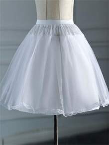 1 件女童洛丽塔连衣裙，带一层花卉蕾丝边衬裙，浪漫日常穿着柔软衬里芭蕾裙万圣节 - 白色 - 查看 2