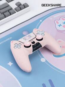 GeekShare Geeshare 貓耳設計矽膠遊戲手把保護殼相容 Ps5 - 粉色 - 查看 7