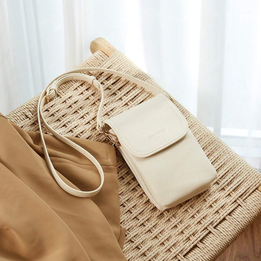 BOSTANTEN Leather Small Crossbody Bags for Women Designer Cell Phone Bag Wallet Purses Adjustable Strap - 白色 - 查看 1