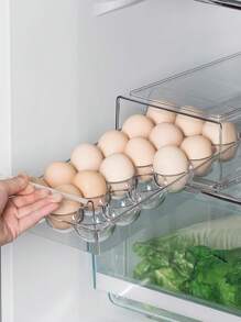 Refrigerator Egg Storage Drawer Type Box, , Stackable Egg Storage Container For Refrigerator, 1pc - Trong sáng - Xem 9